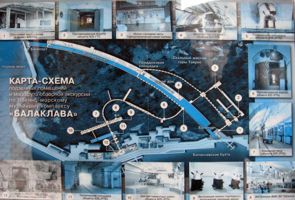 Схема Военно-морского музейного комплекса "Балаклава"